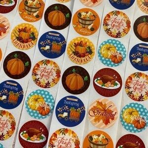 40 Small Thank You Stickers! (Quarter size)